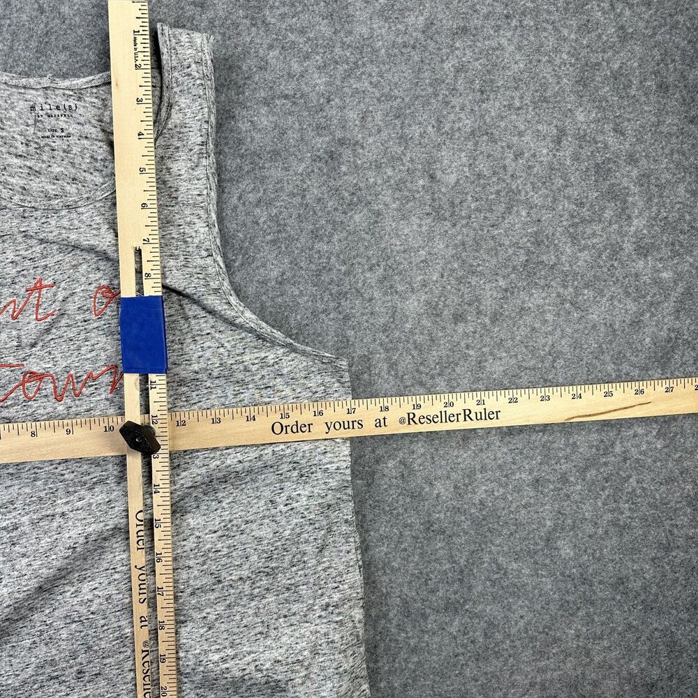Madewell Mile(s) Tank Top Womens Small Gray Out Of Town Graphic Travel Casual - Picture 7 of 8